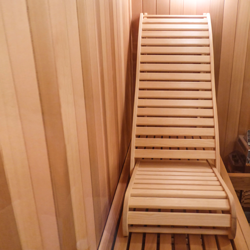 SAUNA EVOLUTION® Wooden Lounge Reclined Sauna Chair