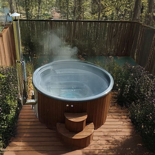 SaunaLife Model S4N Wood-Fired Hot Tub Natural
