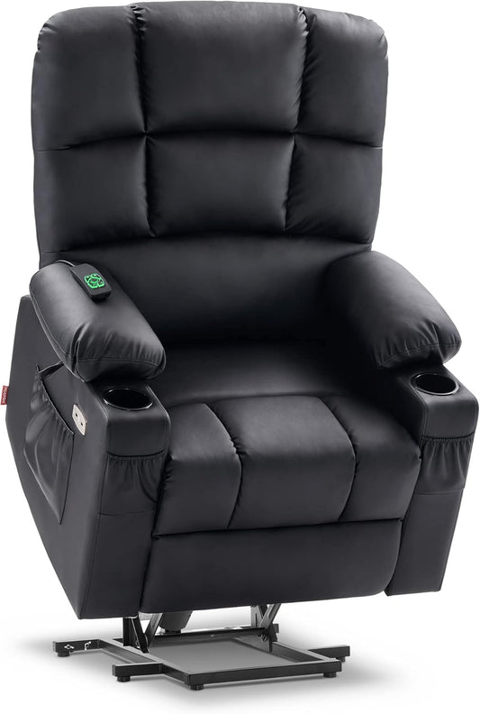 Large Lay Flat Dual Motor Power Lift Recliner Chair Sofa with Massage