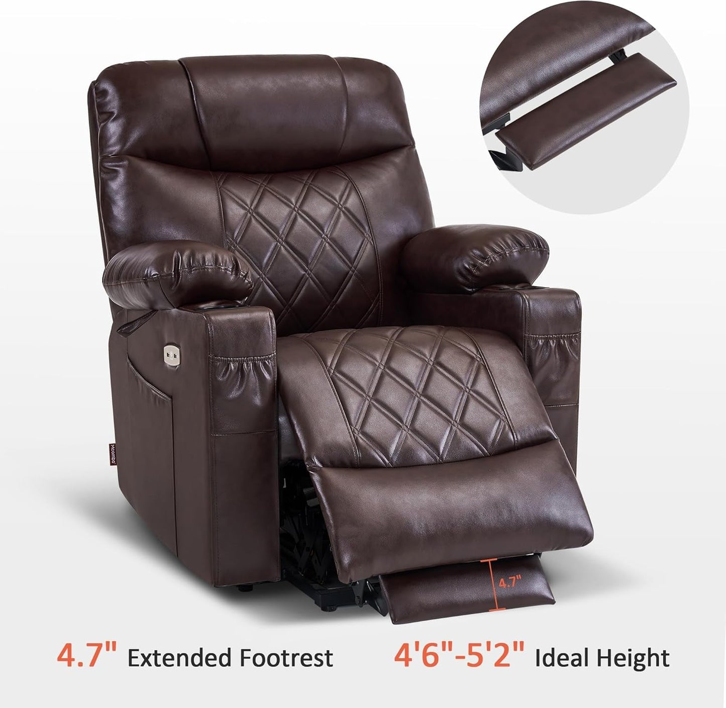 Small Size Power Lift Recliner Chair Sofa with Massage and Dual