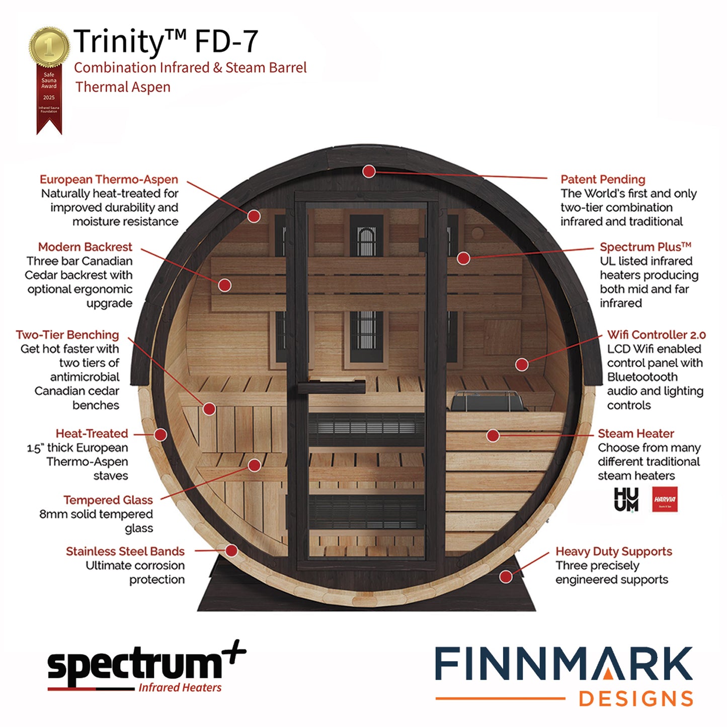 Finnmark Combination Barrel Sauna FD-7