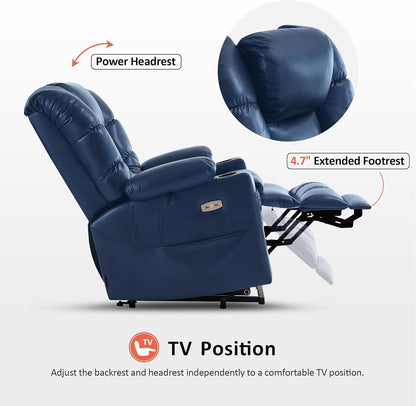 Dual Motor Power Lift Recliner Chair with Massage and Dual Heating