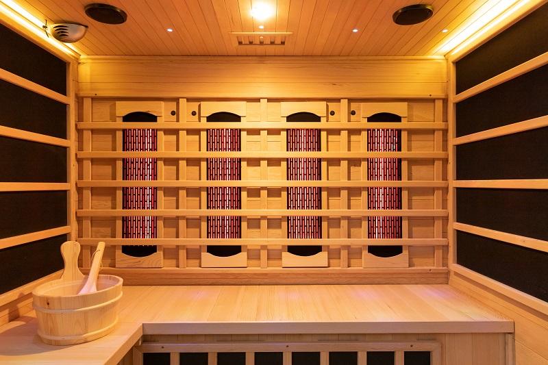 SAUNA EVOLUTION® Double Layer Bench Steam and Infrared Indoor Sauna Room Dual System 07
