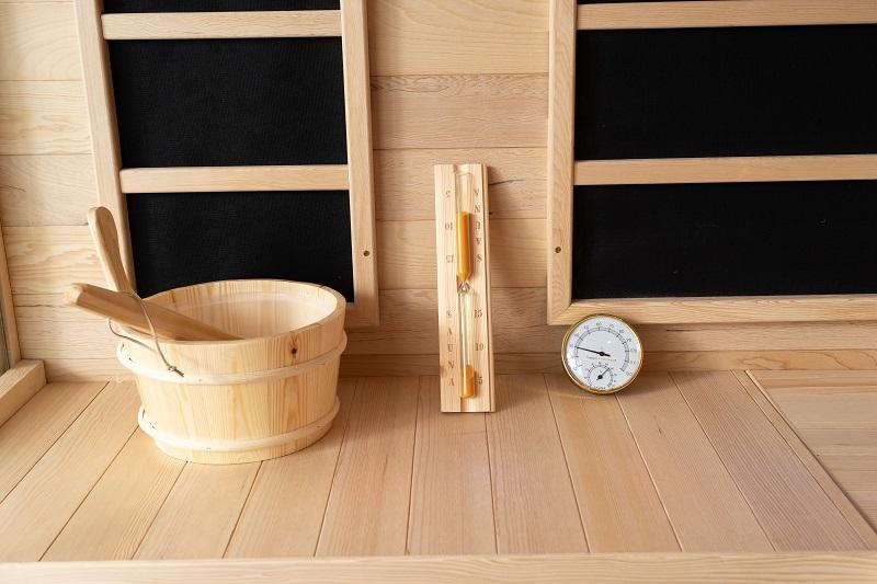 SAUNA EVOLUTION® Double Layer Bench Steam and Infrared Indoor Sauna Room Dual System 07