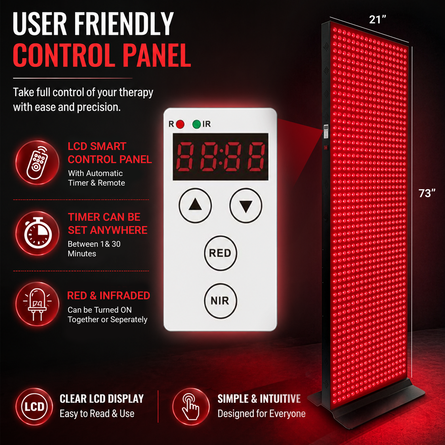 EXESAS 5040W Full Body Red Light Therapy Panel – 1008 LEDs | 4 Wavelengths
