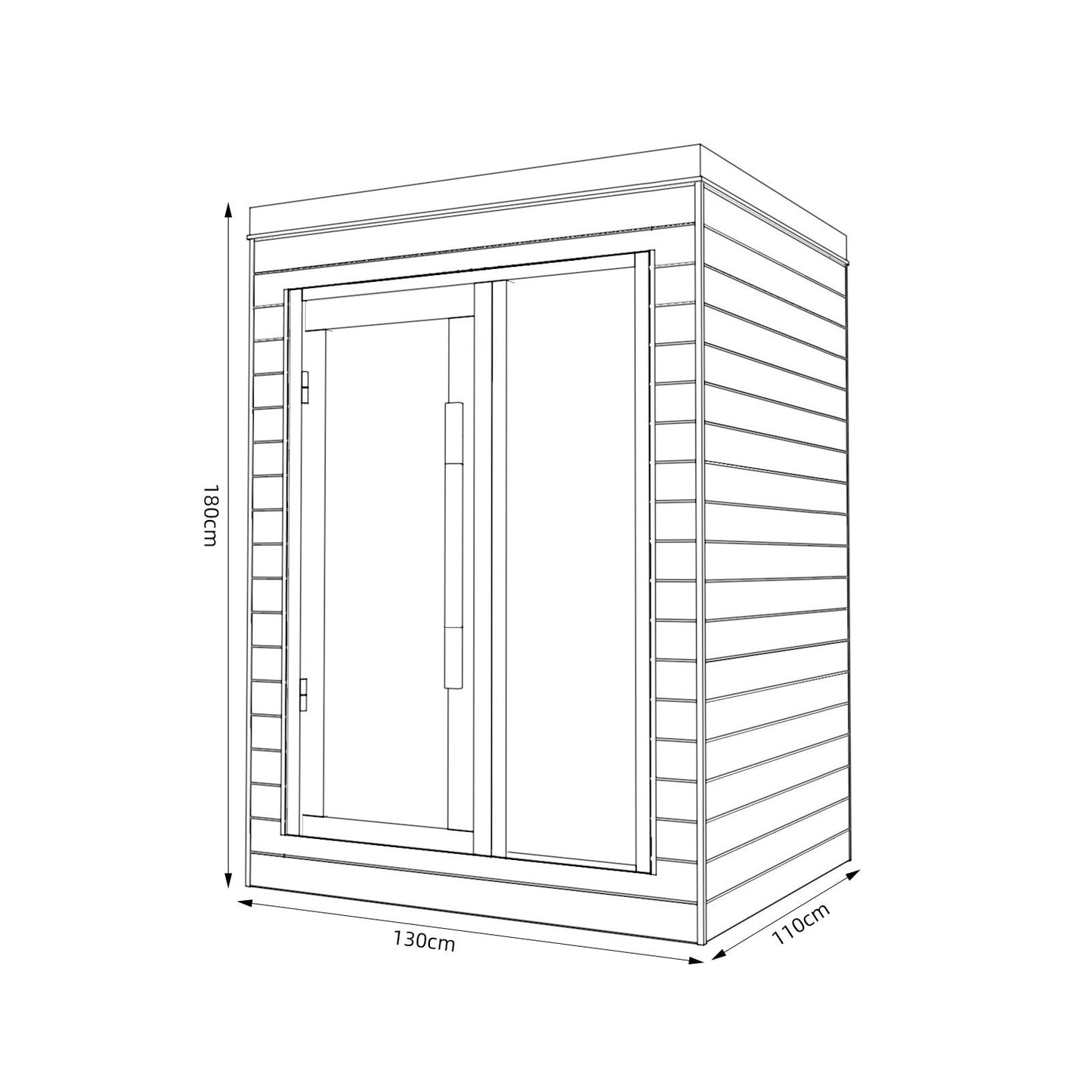 SAUNA EVOLUTION®  Indoor Full Spectrum Luxury Single-Layer Bench Cabin Sauna Luna - 2