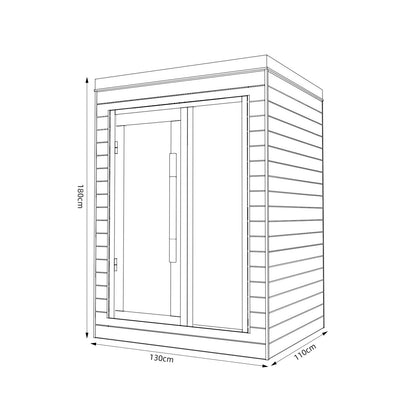 SAUNA EVOLUTION®  Indoor Full Spectrum Luxury Single-Layer Bench Cabin Sauna Luna - 2