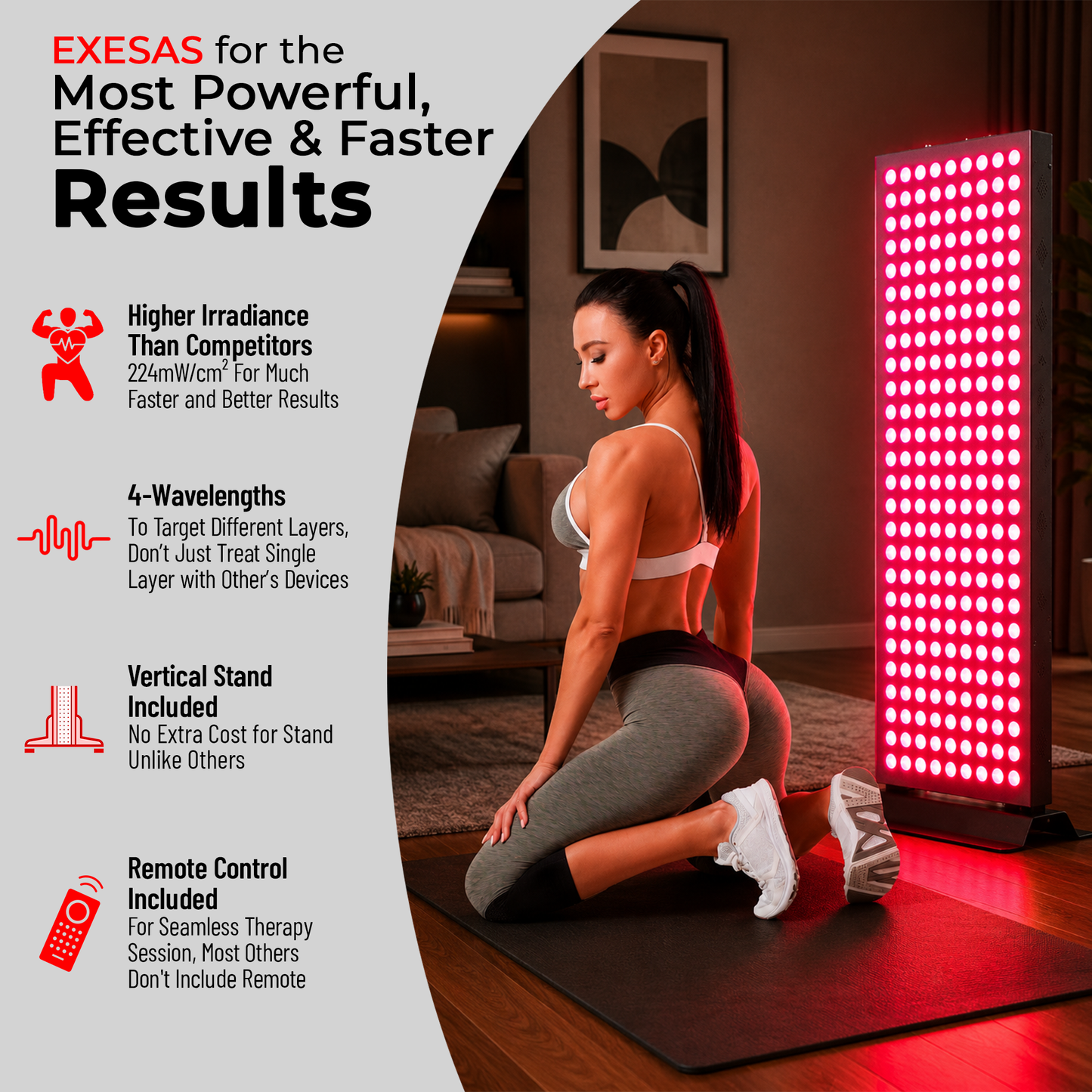 EXESAS 1620W Red Light Therapy Panel – 324 LED