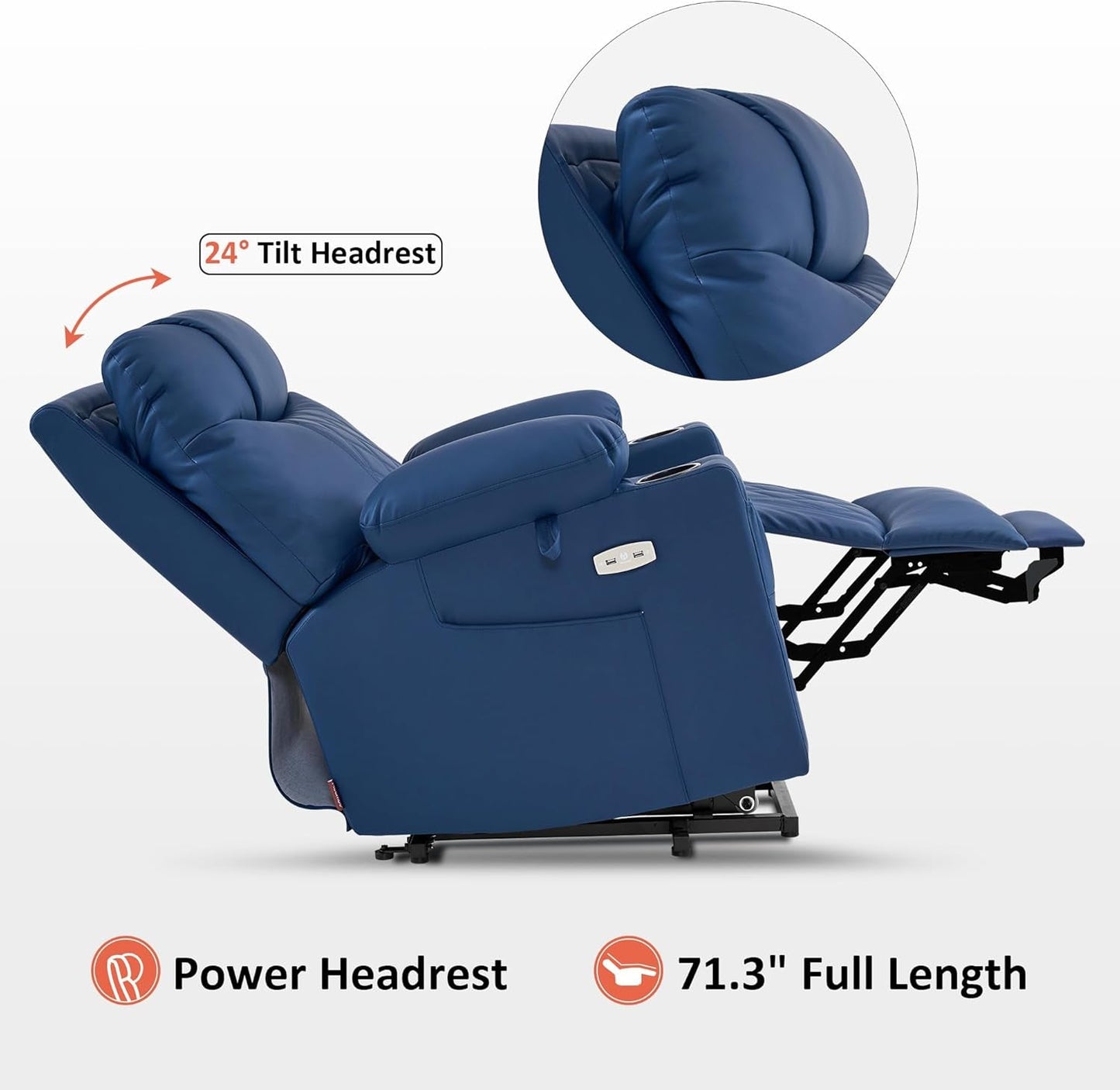 Small Size Electric Power Lift Recliner Chair Sofa with Massage and Heat