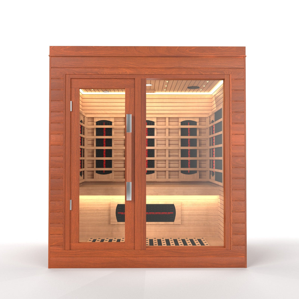 SAUNA EVOLUTION®  Indoor Full Spectrum Luxury Single-Layer Bench Cabin Sauna Luna - 2