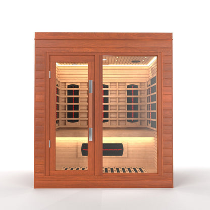 SAUNA EVOLUTION®  Indoor Full Spectrum Luxury Single-Layer Bench Cabin Sauna Luna - 2