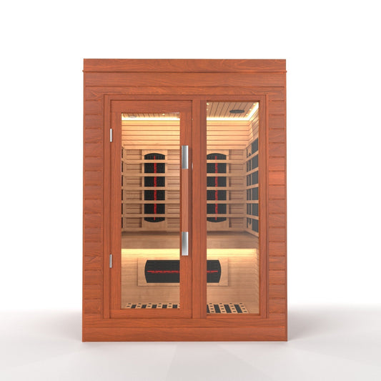 SAUNA EVOLUTION®  Indoor Full Spectrum Luxury Single-Layer Bench Cabin Sauna Luna - 2