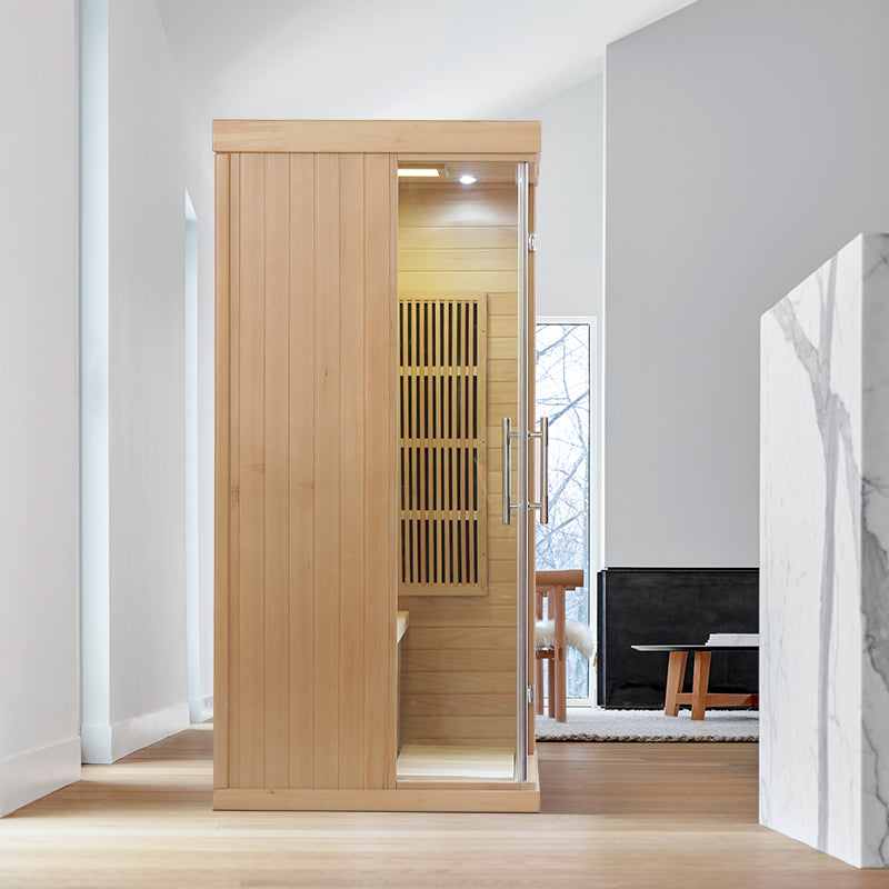 SAUNA EVOLUTION®  Indoor Carbon Heaters Glass Door Sauna Room Far Infrared 09