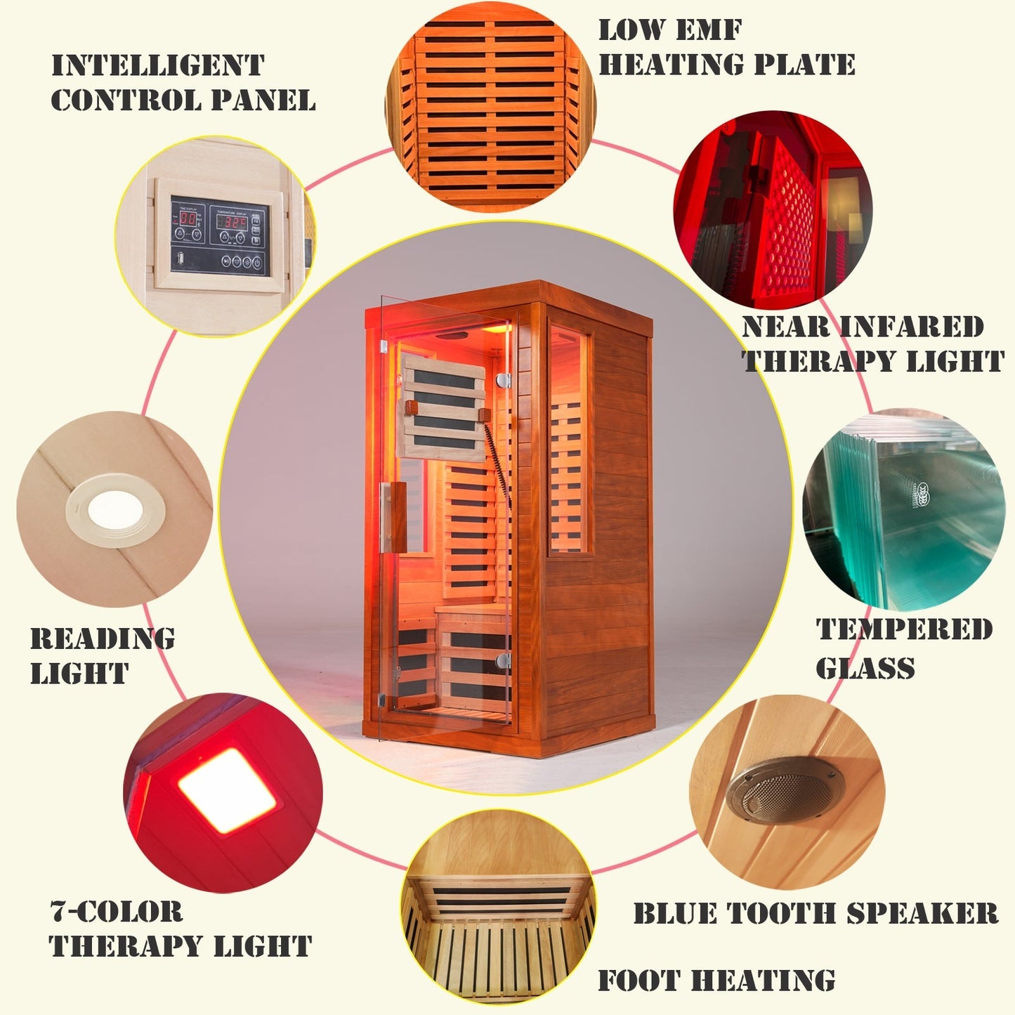 Full Spectrum Infrared Sauna for 1