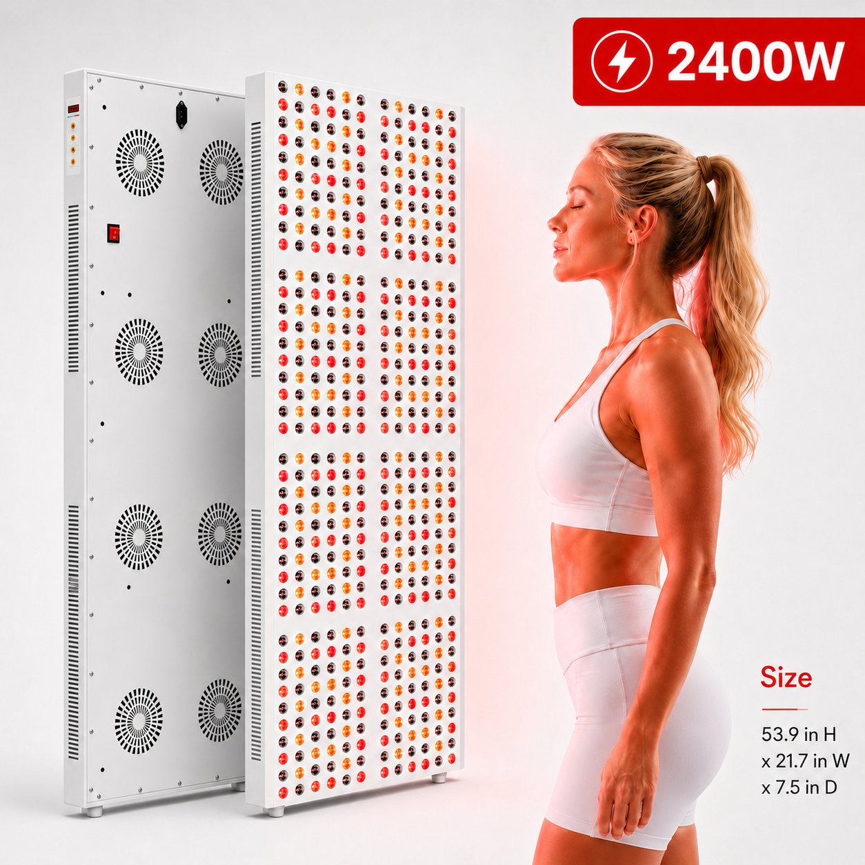 Full Body Red Light Therapy Panel – 2400W | 5 Wavelengths | 480 LEDs