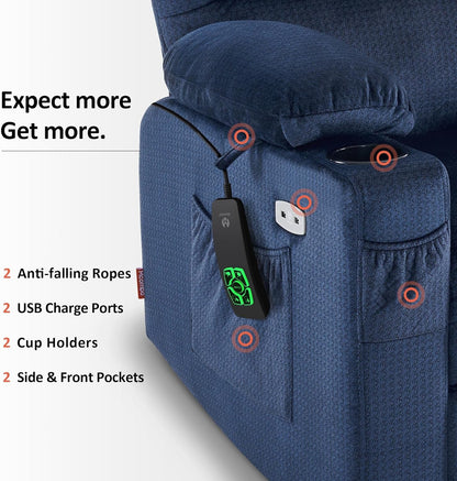 Dual Motor Power Lift Recliner Chair with Massage and Heat