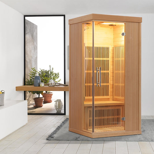 SAUNA EVOLUTION®  Indoor Carbon Heaters Glass Door Sauna Room Far Infrared 09