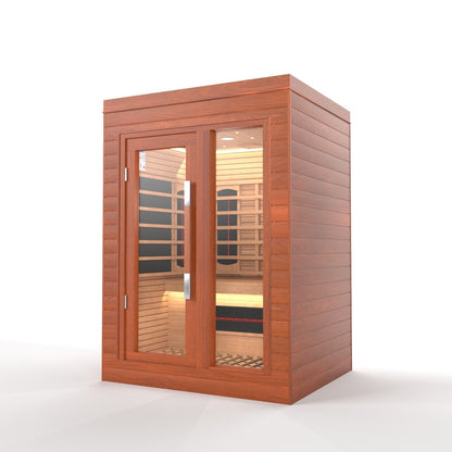 SAUNA EVOLUTION®  Indoor Full Spectrum Luxury Single-Layer Bench Cabin Sauna Luna - 2