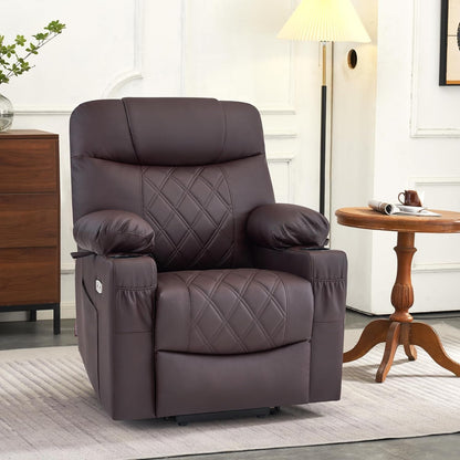 Small Size Power Lift Recliner Chair Sofa with Massage and Dual