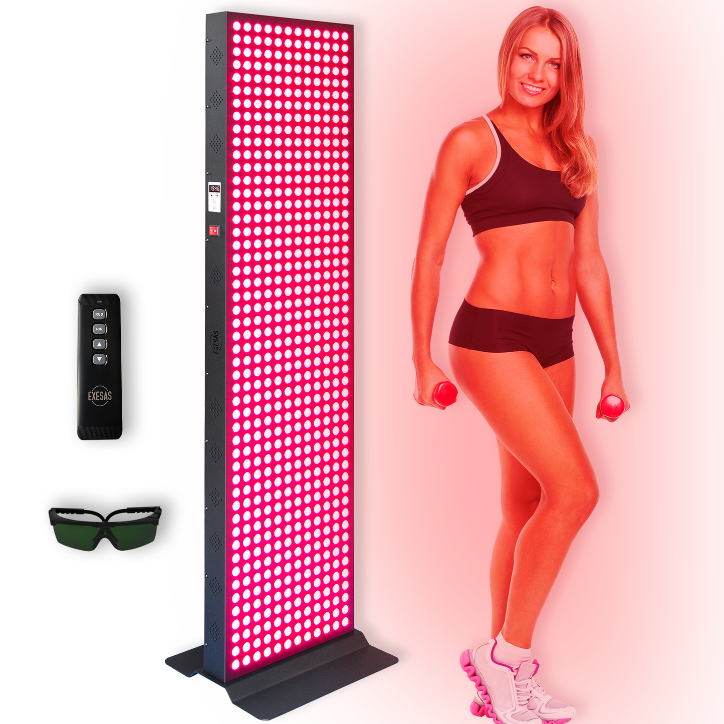 EXESAS 3000W Red Light Therapy Panel – 600 LED