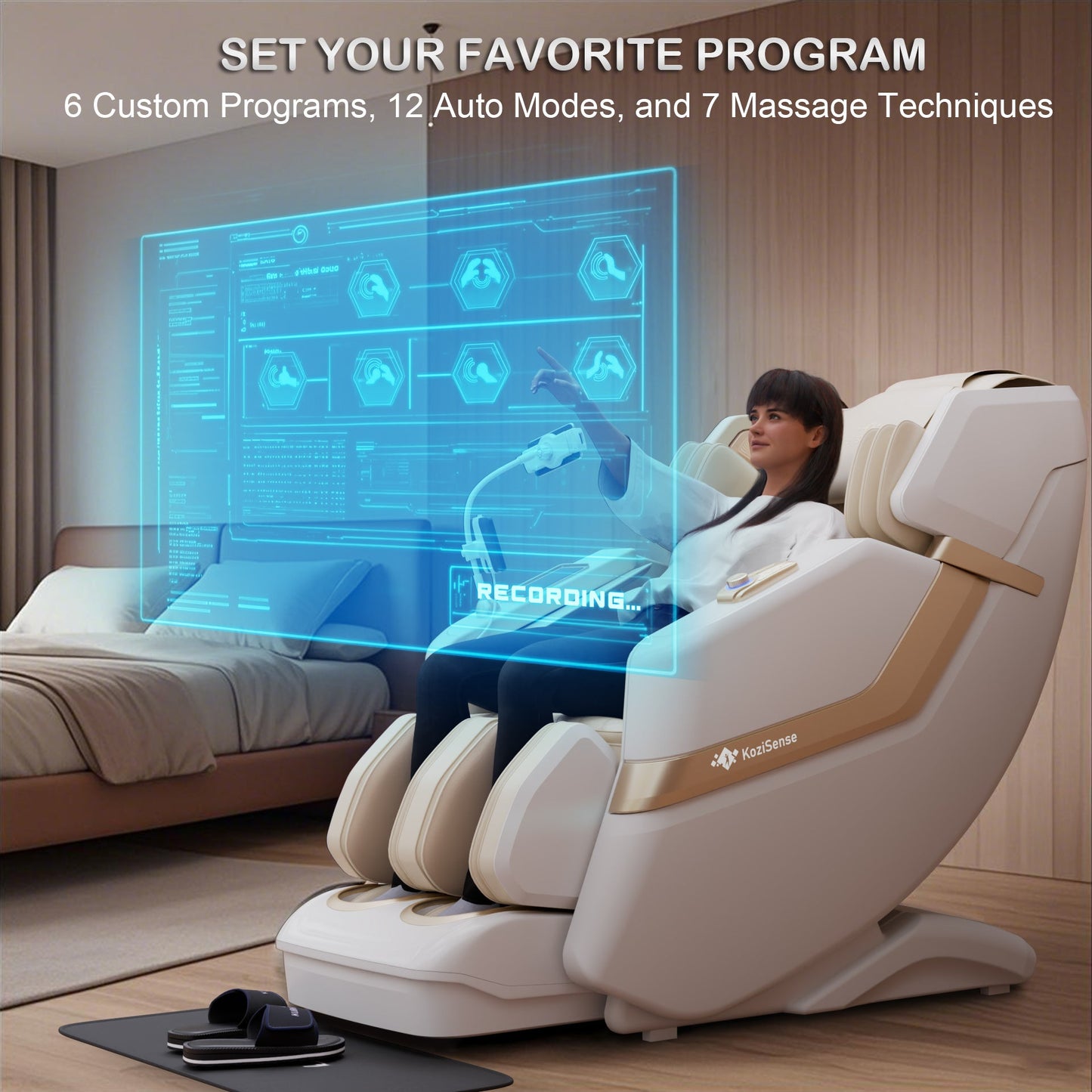 KoziSense KZ-313 Massage Chair (White)