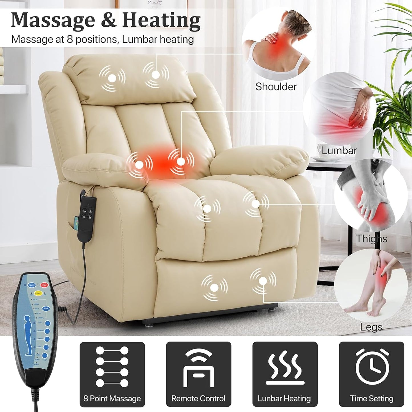 Dual Motor Large Power Lift Recliner Chair