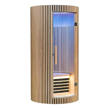 SAUNA EVOLUTION®  Hemlock Round Indoor Sauna Room Far Infrared 08