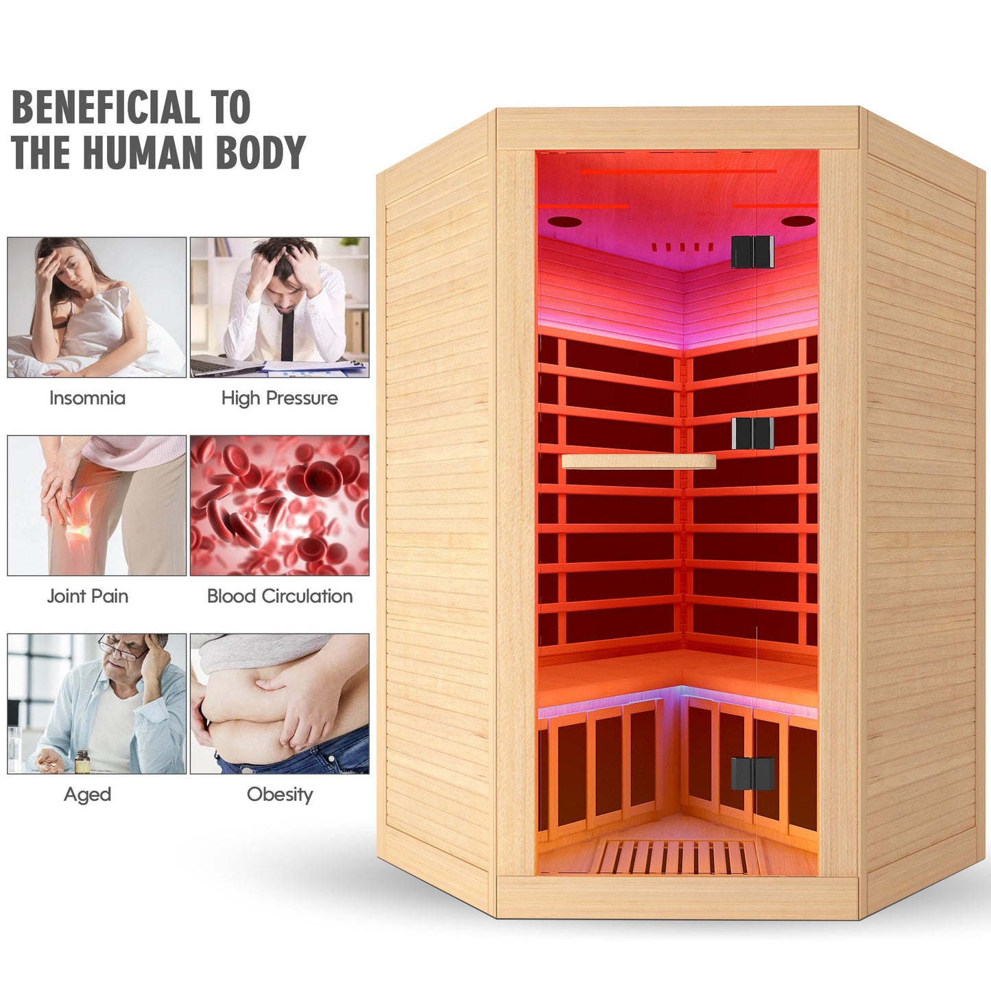 Infrared Sauna Room for 2 (Pentagon)