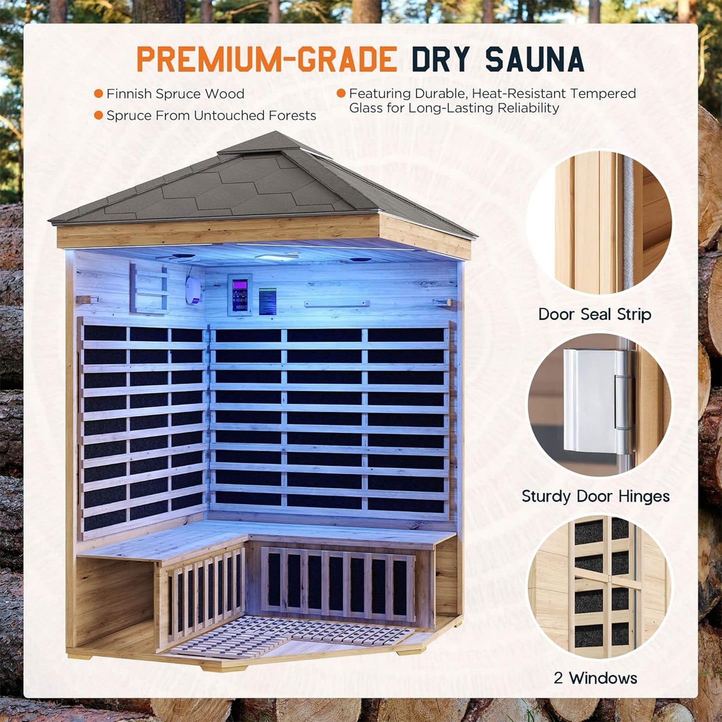 Monaco Outdoor Infrared Sauna
