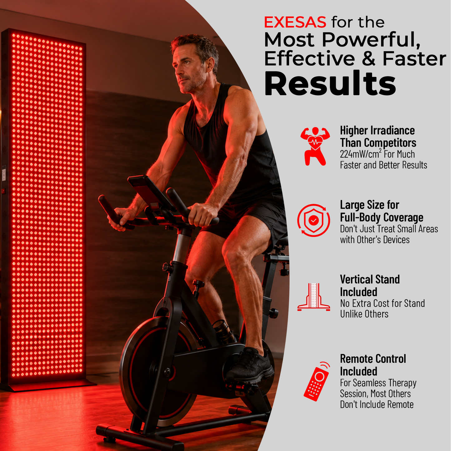 EXESAS 5040W Full Body Red Light Therapy Panel – 1008 LEDs | 4 Wavelengths