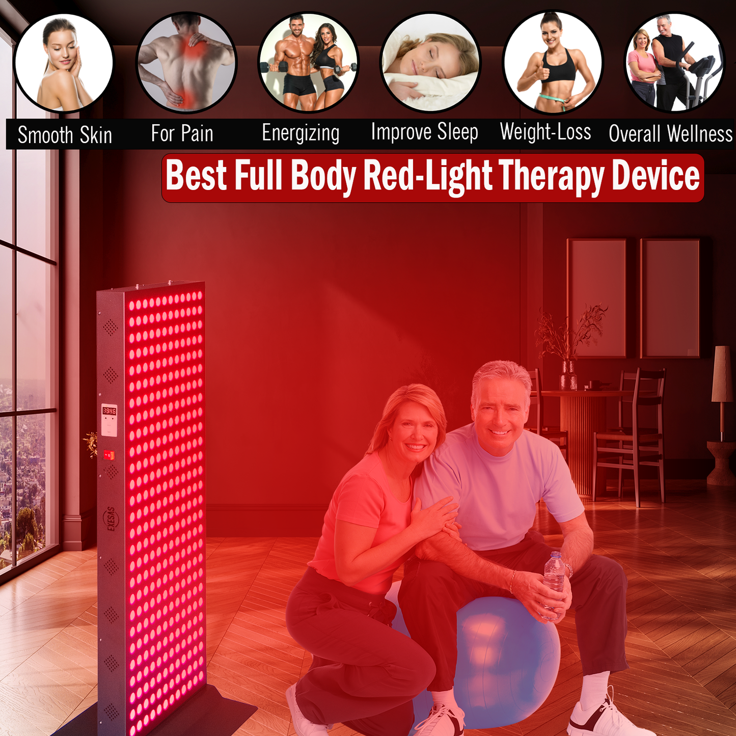 EXESAS 1620W Red Light Therapy Panel – 324 LED
