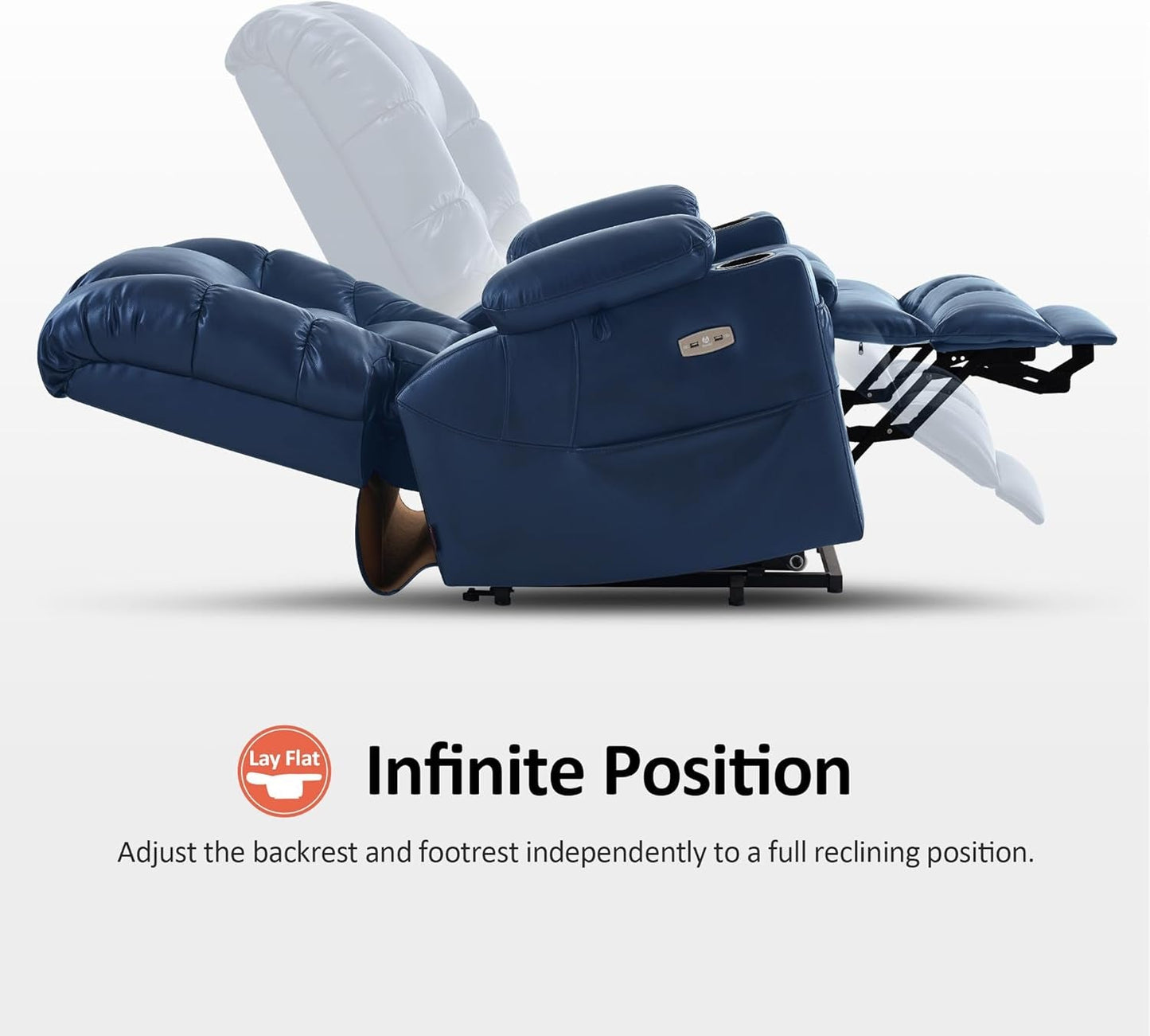 Dual Motor Power Lift Recliner Chair with Massage and Dual Heating
