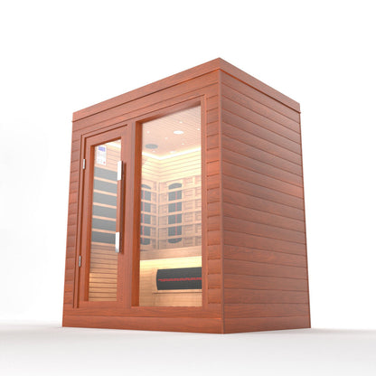 SAUNA EVOLUTION®  Indoor Full Spectrum Luxury Single-Layer Bench Cabin Sauna Luna - 2