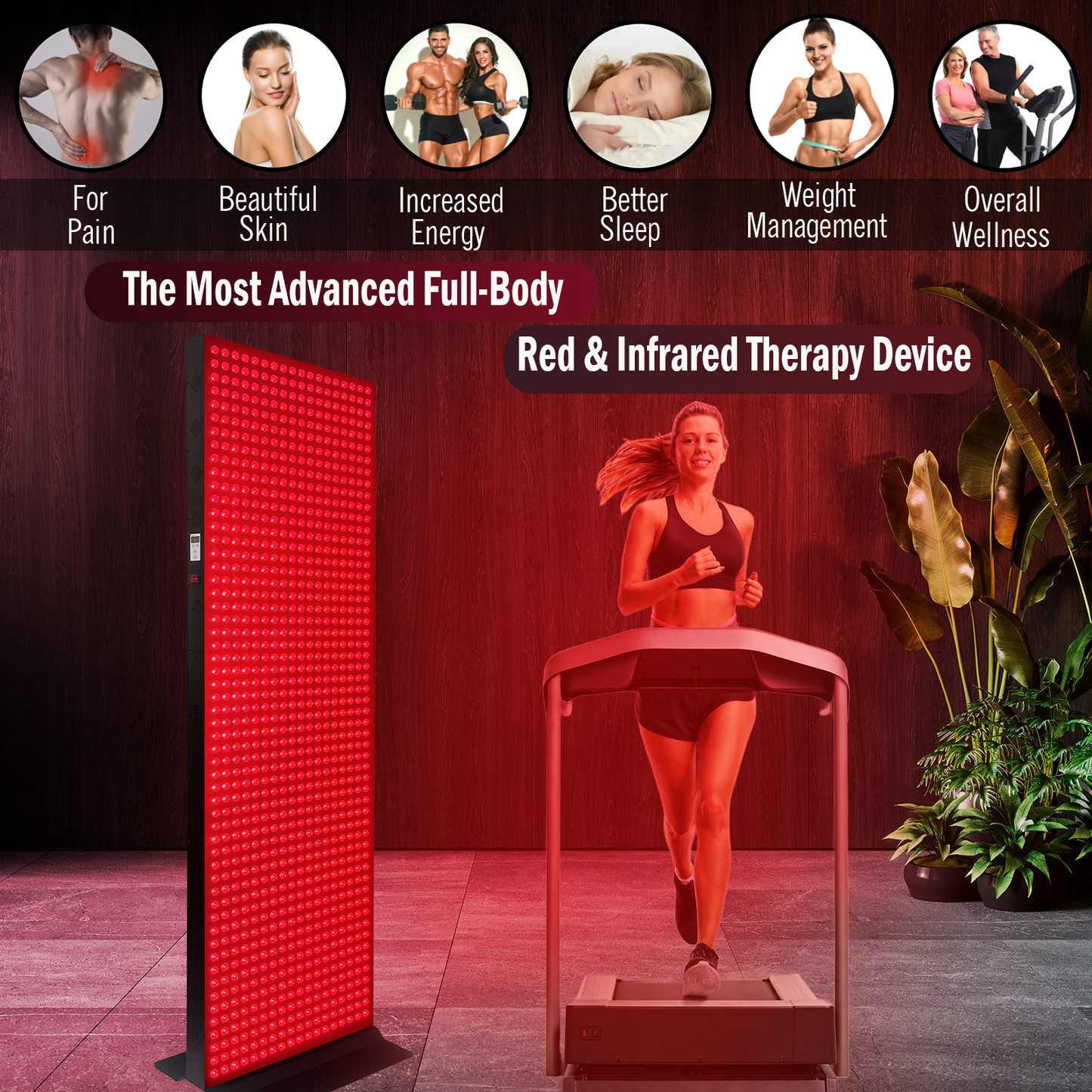 EXESAS 6080W Red Light Therapy Panel – 1216 LED