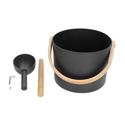 SAUNA EVOLUTION®  Large capacity Aluminum sauna bucket set (with spoon)