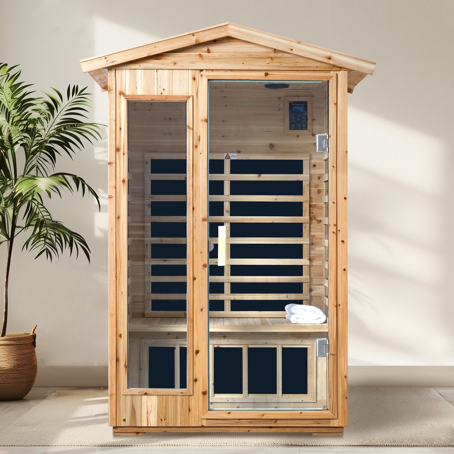 Outdoor Infrared Sauna Room for 2 (Old Fir)