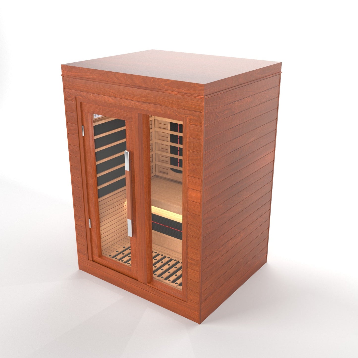 SAUNA EVOLUTION®  Indoor Full Spectrum Luxury Single-Layer Bench Cabin Sauna Luna - 2