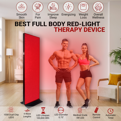 EXESAS 5040W Full Body Red Light Therapy Panel – 1008 LEDs | 4 Wavelengths