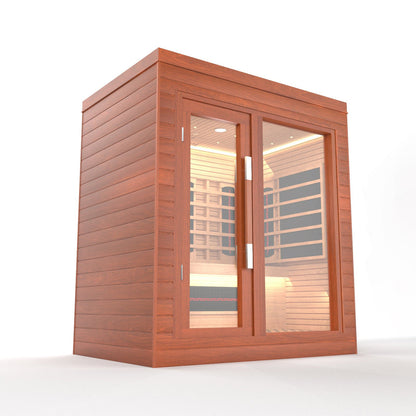 SAUNA EVOLUTION®  Indoor Full Spectrum Luxury Single-Layer Bench Cabin Sauna Luna - 2