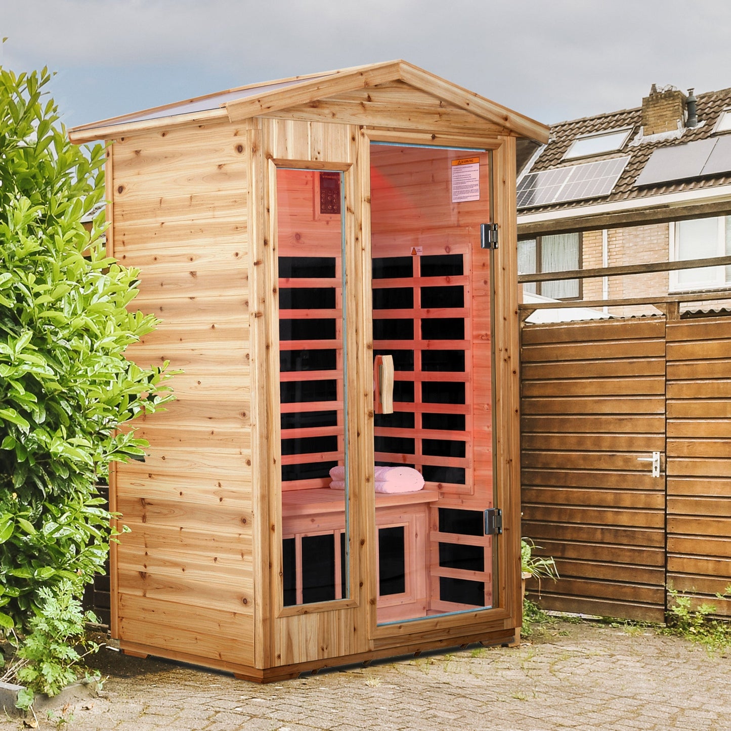 Outdoor Infrared Sauna Room for 2 (Old Fir)