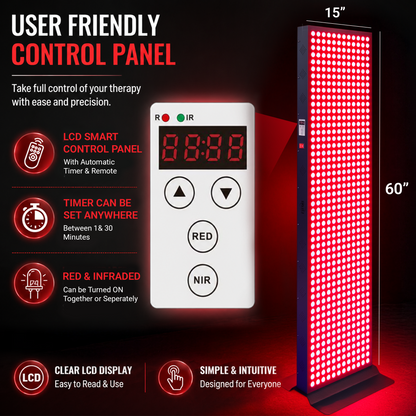 EXESAS 3000W Red Light Therapy Panel – 600 LED