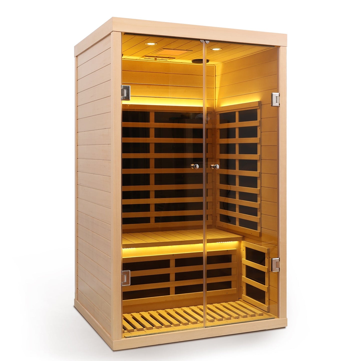 Infrared Sauna Room with Glass Doors for 2