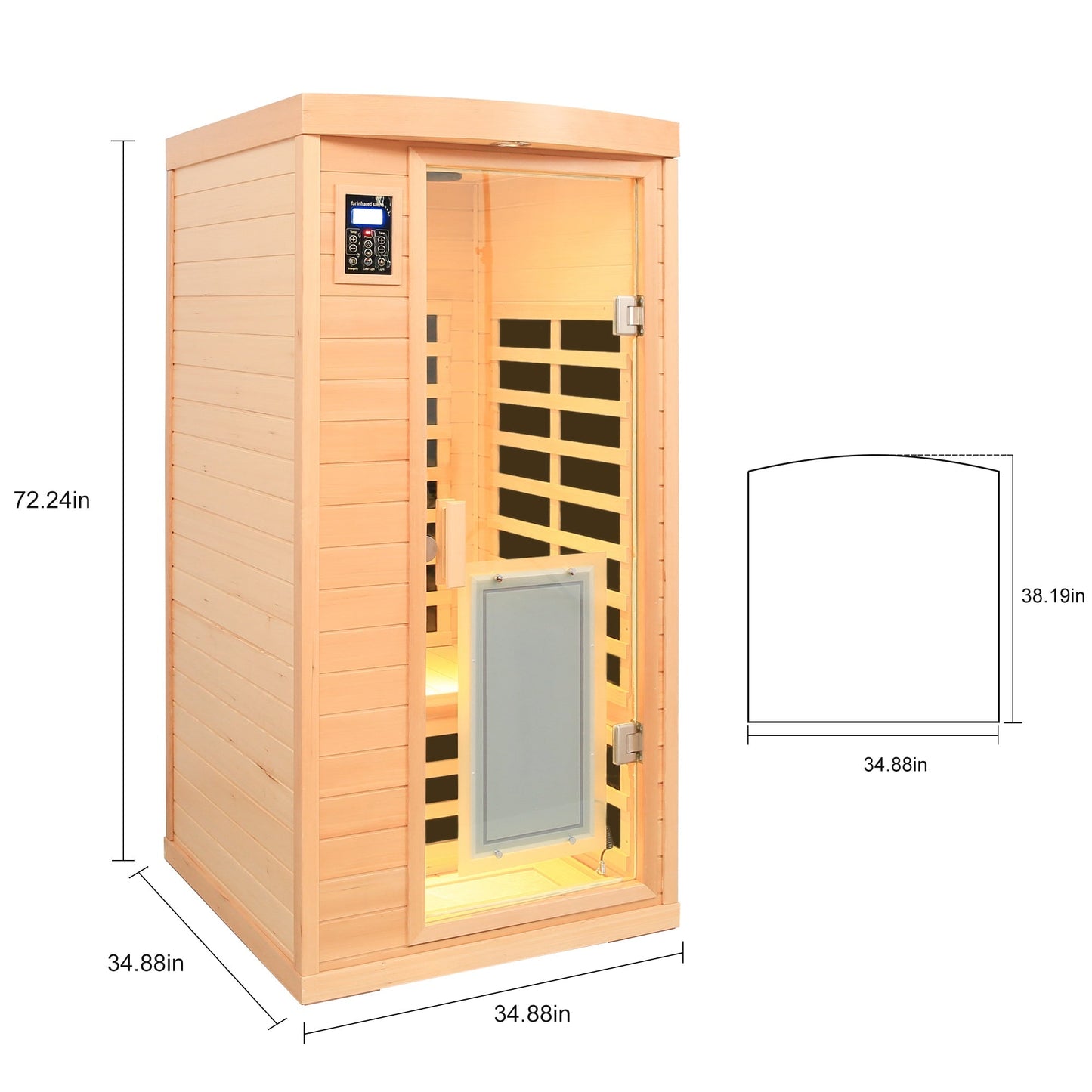 Infrared Sauna Room for 1 (Canadian Hemlock)