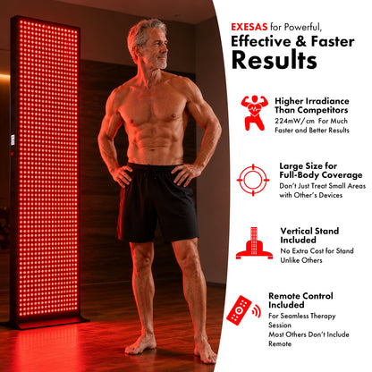 EXESAS 5040W Full Body Red Light Therapy Panel – 1008 LEDs | 4 Wavelengths