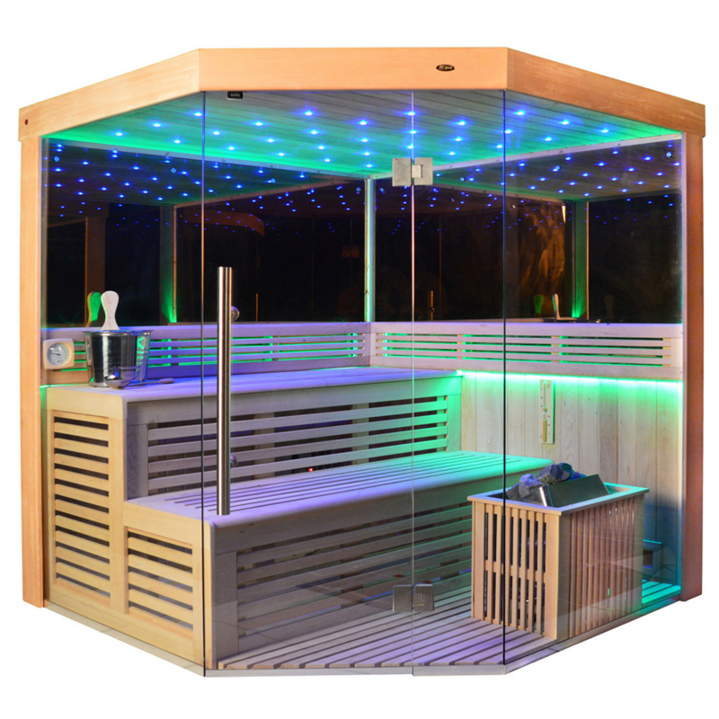 SAUNA EVOLUTION®  Indoor New Exclusive Mirror Steam Sauna Glass 13