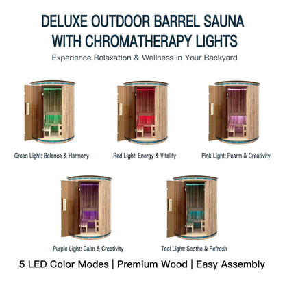 Barcelona Outdoor Barrel Sauna
