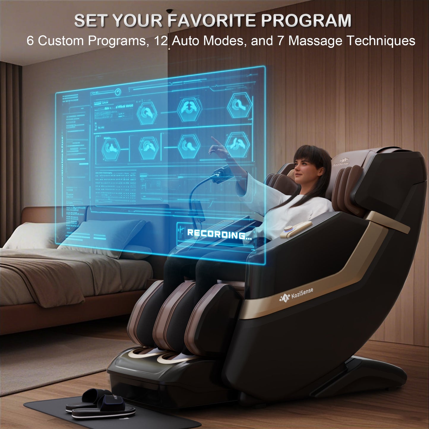 KoziSense KZ-313 Massage Chair (Black)