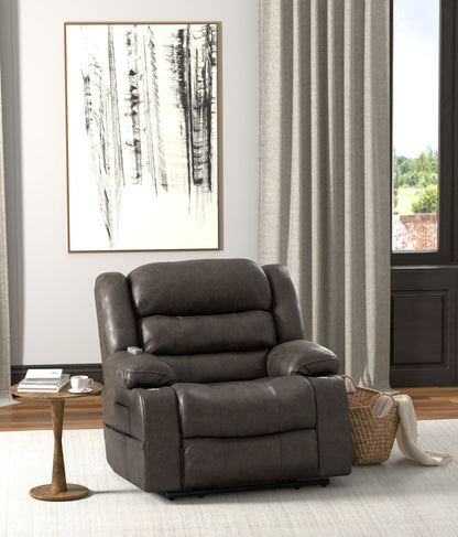 Tucker Power Lift Recliner, Heat & Massage – Steel, photo 7