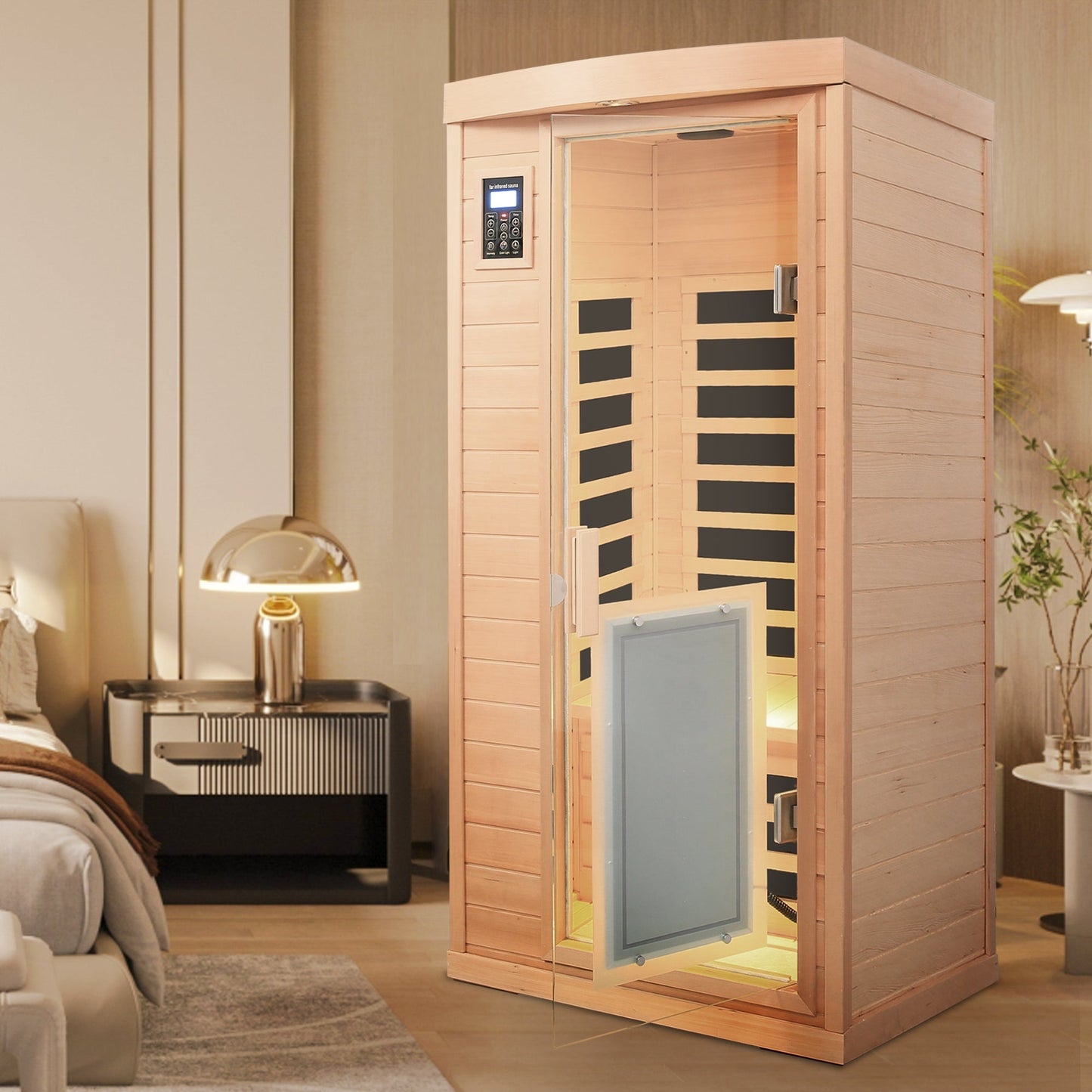 Infrared Sauna Room for 1 (Canadian Hemlock)