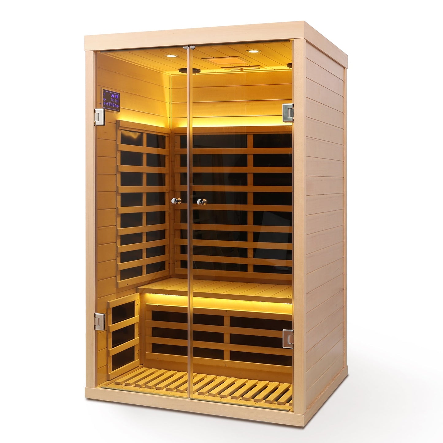 Infrared Sauna Room with Glass Doors for 2